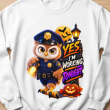 Officer Hoot the Owl Working Tonight Sweatshirt thumbnail 2