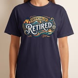 Officially Retired T-Shirt | Tropical Retirement Gift for Men Women | New Chapter Golden Years Tee | Beach Vacation Mode Shirt thumbnail 4