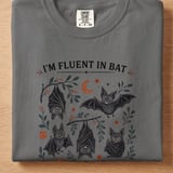 Fluent in Bat and Sarcasm Shirt, Cute Bat Lover T-Shirt, Funny Goth Aesthetic Sweatshirt, Witchy Halloween Gift for Her thumbnail 8