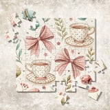 Digital Pattern, Digital Bundle, Macarons, Tea Cup, Floral, Bows, Seamless Pattern, Digital Paper, Commercial Use, Personal Use thumbnail 7