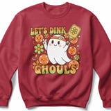 Pickleball Gildan Crewneck Sweatshirt, Let's Dink Ghouls, Court Warm Up thumbnail 5