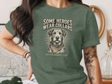 Some Heroes Wear Collars Dog Lover T-Shirt | Rescue Pet Owner Gift | Vintage Dog Mom Dad Tee | Second Chance Club Animal Advocate Top thumbnail 5
