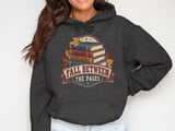 Fall Between The Pages Sweatshirt, Vintage Bookish Hoodie, Cozy Autumn Book Lover Tote Bag, Cute Librarian English Teacher Gift Apparel thumbnail 16