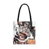 Halloween Tote Bag, Spooky Coffee Shop Tote, Ghost Latte Art, Pumpkin Spice, Autumn Vibes, Trick or Treat, Halloween Gift, Fall Fashion Bag thumbnail 6