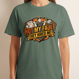 Funny Not My Fault They Hired Me T-Shirt, Sarcastic Work Humor Graphic Tee, New Job Gift for Coworker thumbnail 2