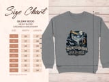 Haunted Harbor Sailor Halloween Night Fog Skull Lighthouse Ocean Nautical Crewneck Sweatshirts thumbnail 6