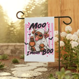Moo I Mean Boo Halloween Tote Bag, Spooky Cute Highland Cow Ghost Bag, Pink Aesthetic Fall Season Shopping Tote, Funny Cow Lover Gift thumbnail 3