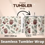 Festive Hygge Winter Digital Pattern Size Bundle Png thumbnail 7