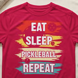Pickleball Sport-Tek Performance Tee, Eat Sleep Pickleball Repeat, Moisture-Wicking Athletic Court Apparel thumbnail 6