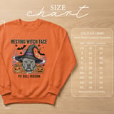 Resting Witch Face Pit Bull Sweatshirt | Halloween Pittie Shirt | Pit Bull Mom Gift | Bully Breed Apparel thumbnail 4