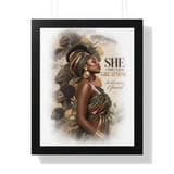 Black Woman Ancestry Wall Art Poster, She Comes From Greatness Framed Poster, African Matriarch Heritage Decor, Empowering Melanin Art thumbnail 10