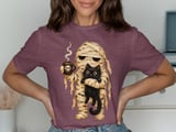 Mummy and Black Cat Coffee Tee thumbnail 2