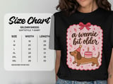 A Weenie Bit Older Birthday Tee thumbnail 5