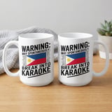 Karaoke Lover Gift Mug – May Spontaneously Break Into Karaoke thumbnail 2