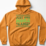 Pickleball Gildan Fleece Hoodie, Just One More Game, Retro Green Checkered Court Pullover Sweatshirt thumbnail 9