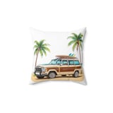 Waggy Pillows, Grand Wagoneer Pillow Cases, Car Gift, Palm Tree Decor, Beach Lover Throw Pillow, SUV Art Pillow Cover, Waggy Gift Idea thumbnail 3