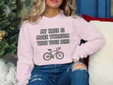 Knee Surgery T-Shirt, Titanium Knee, Funny Recovery Gift, Cyclist Tee, Cycling Humor, Post Surgery Tee, Bike Lover Gift, Cycling Fan Apparel thumbnail 7