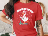 School Nurse T-Shirt: Goose Scooter Design, Stethoscope Stars, Help is on the Way thumbnail 7
