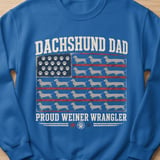 Dachshund Dad American Flag Tee thumbnail 7