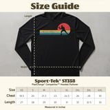 Pickleball Sport-Tek Performance Hood, Vintage Retro Sunset Stripes Player Silhouette, Lightweight Hoodie thumbnail 8
