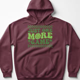 Pickleball Gildan Fleece Hoodie, Just One More Game, Retro Green Checkered Court Pullover Sweatshirt thumbnail 3