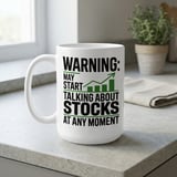 Stock Trader Gift Mug – Warning: Talking About Stocks thumbnail 6