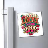 Lucky Looks Good On Me Retro Magnet thumbnail 5
