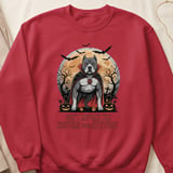 Vampire Pitbull Halloween Sweatshirt | Halloween Pittie Shirt | Pit Bull Lover Gift | Bully Breed Apparel thumbnail 5