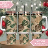 Abstract Jungle Leaf Digital Design Size Bundle Png thumbnail 8