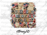 USA 250th Anniversary Tumbler Wrap Design, Patriotic Sublimation PNG 1776-2026, Vintage Americana Digital Download File thumbnail 8