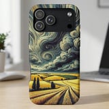 Swirling Sky Wheat Field MagSafe® Phone Case thumbnail 3