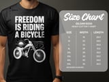 Freedom Is Riding a Bicycle | Chopper Cruiser T-Shirt thumbnail 15