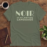 Noir Is My Writing Language Softstyle Tee thumbnail 1