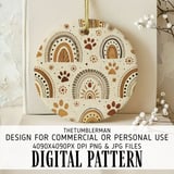 Boho Pet Paws & Rainbows Digital Art Size Bundle Png thumbnail 3