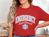 Emergency Department Gingham ER Nurse T-Shirt: Paramedic Star of Life thumbnail 2
