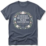 Floral Nurse Anesthetist Tee thumbnail 5
