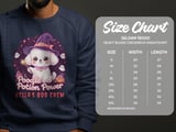 Cute Poodle Potion Power Sweatshirt, Magical Poodle with Hat, Kids Halloween Apparel, adult and kid size t-shirts thumbnail 6