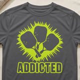 Pickleball Sport-Tek Performance Tee, Addicted Triple Paddle Graphic, Moisture Wicking Court Apparel thumbnail 8