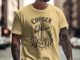 Chosen & Loved Western Christian T-Shirt | Boho Cowgirl Faith Tee, Rustic Cross Scripture 1 Peter 2:9 Top thumbnail 5