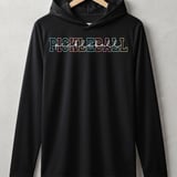 Pickleball Sport-Tek Performance Hood, Colorful Retro Varsity Collegiate Pickleball, Lightweight Hoodie thumbnail 1