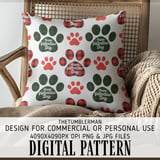 Digital Bundle Pattern, Valentine Paw Prints, Dog Paw, Seamless Pattern, Digital Paper, Fabric Design, Valentine Pattern, Digital Download thumbnail 5