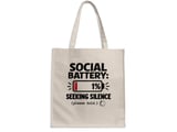 Social Battery 1% Tote Bag thumbnail 3