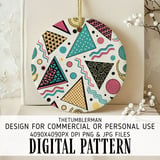Retro Memphis Geometry Digital Size Bundle Png thumbnail 3