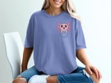 Kawaii Axolotl Pocket Peek T-Shirt thumbnail 3