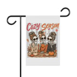 Cozy Season Skeletons Tote Bag, Messy Bun Skeleton Friends Fall Autumn Coffee Lover Halloween Spooky Cute Canvas Bag Gift Banner thumbnail 7