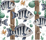 Digital Fish Pattern, Fish and Crab Design, Digital Bundle, Seafood Pattern, Beach Pattern, Ocean Animal Art, Sea Life, Digital Download thumbnail 8