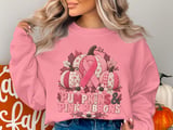 Pumpkins Pink Ribbons Faux Patchwork Tee thumbnail 19