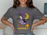 Spooky Goosey T-Shirt, Halloween Goose, Witchy Goose Tee, Black Cat Shirt, Flying Goose Shirt, Fall Shirt, Funny Halloween Shirt, Cute Ghost thumbnail 10