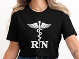 Registered Nurse T-Shirt: Healthcare Caduceus, RN Symbol, Medical Profession Top thumbnail 8