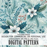 Winter Floral Tumbler Digital, Watercolor Flower Backgrounds, Printable Tumbler Png, Junk Journal Paper, Scrapbooking Paper, Colorful Papers thumbnail 13